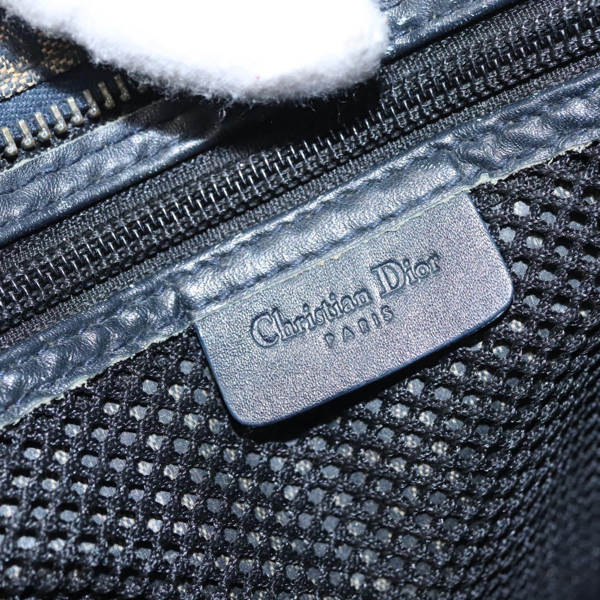 Christian Dior Trotter Canvas Hand Bag Navy Auth 112936