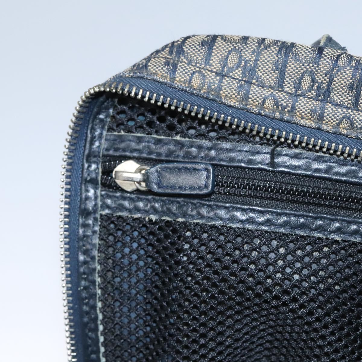 Christian Dior Trotter Canvas Hand Bag Navy Auth 112936