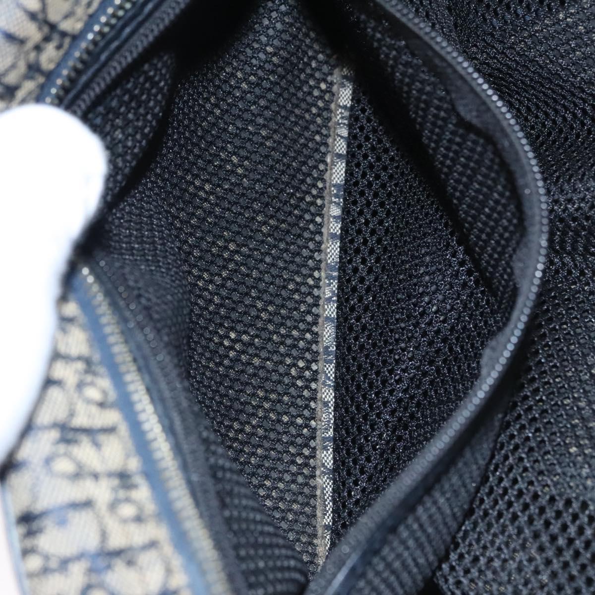 Christian Dior Trotter Canvas Hand Bag Navy Auth 112936