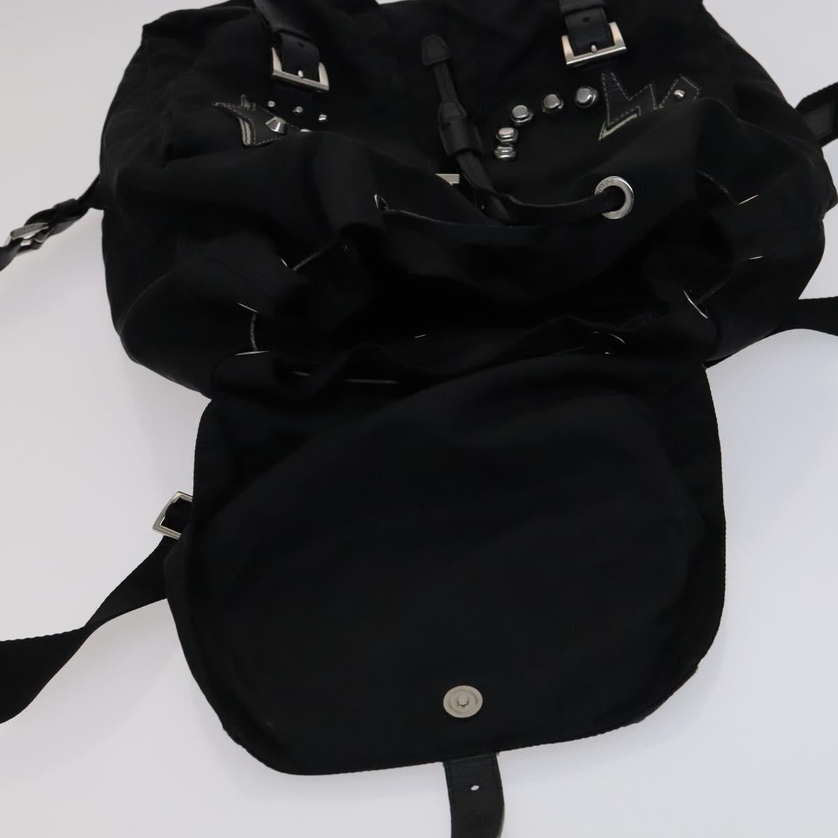 PRADA Backpack Nylon Black Auth 112941V