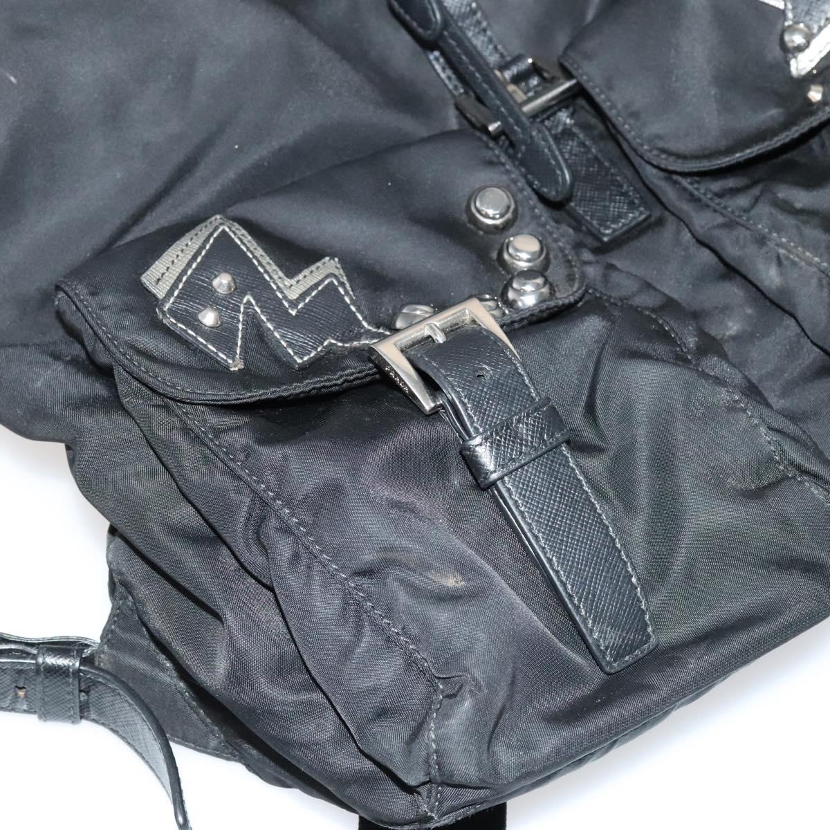 PRADA Backpack Nylon Black Auth 112941V