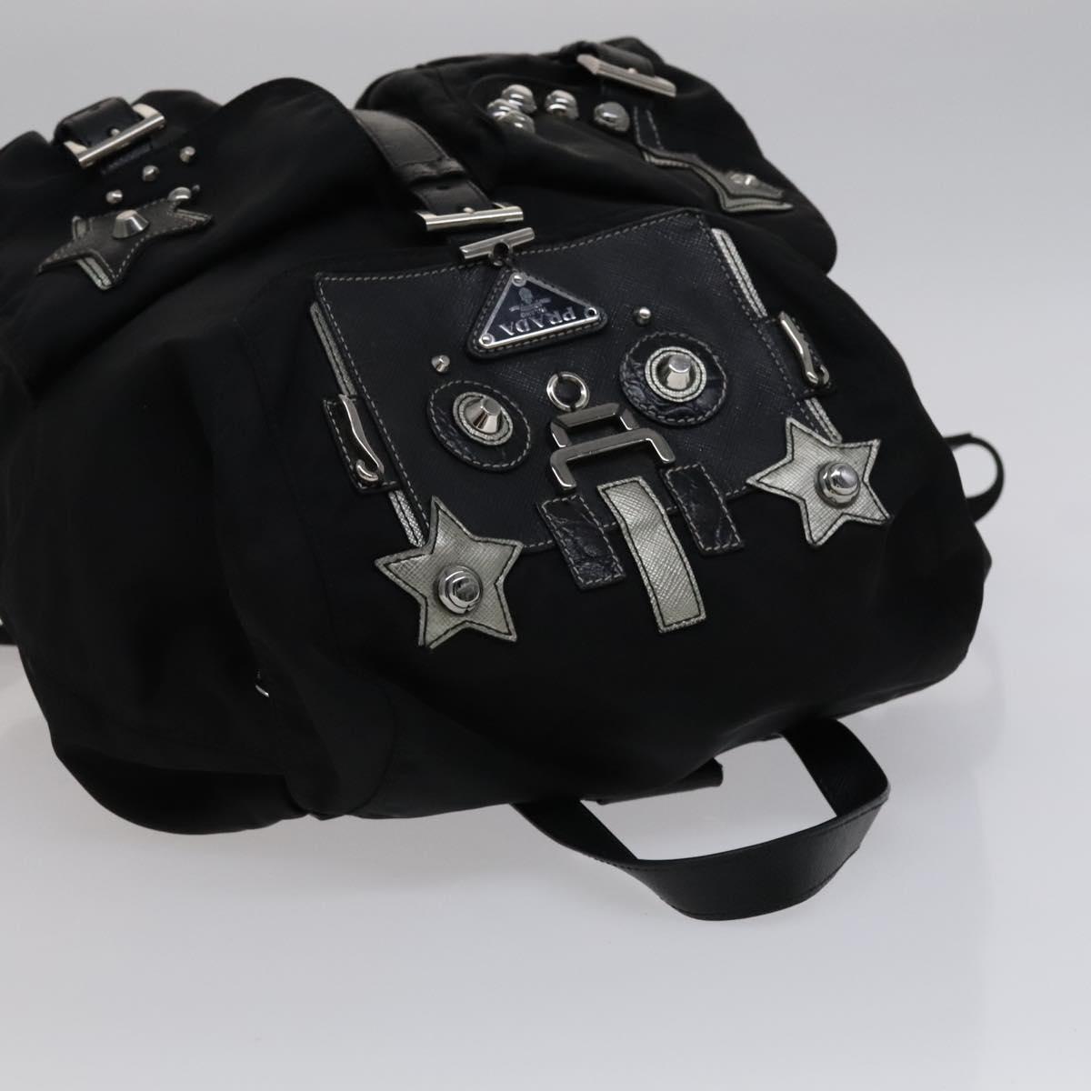 PRADA Backpack Nylon Black Auth 112941V