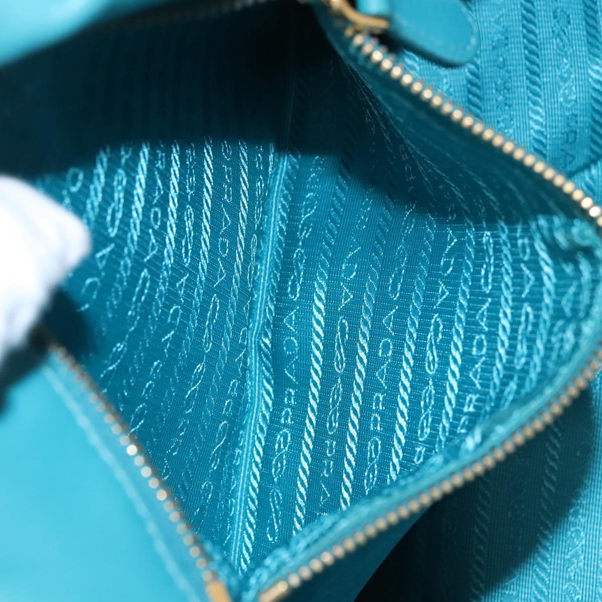 PRADA Hand Bag Nylon Green Auth 112942