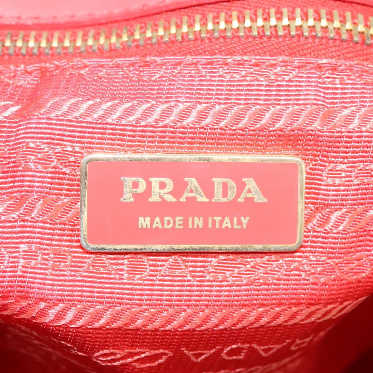 PRADA Hand Bag Nylon 2way Red Auth 112943