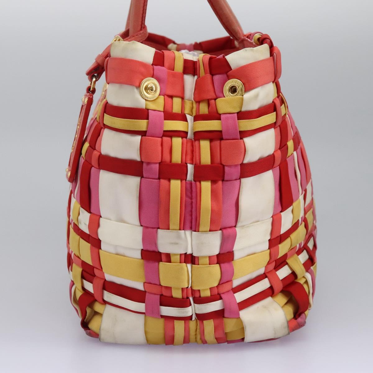 PRADA Hand Bag Nylon 2way Red Auth 112943