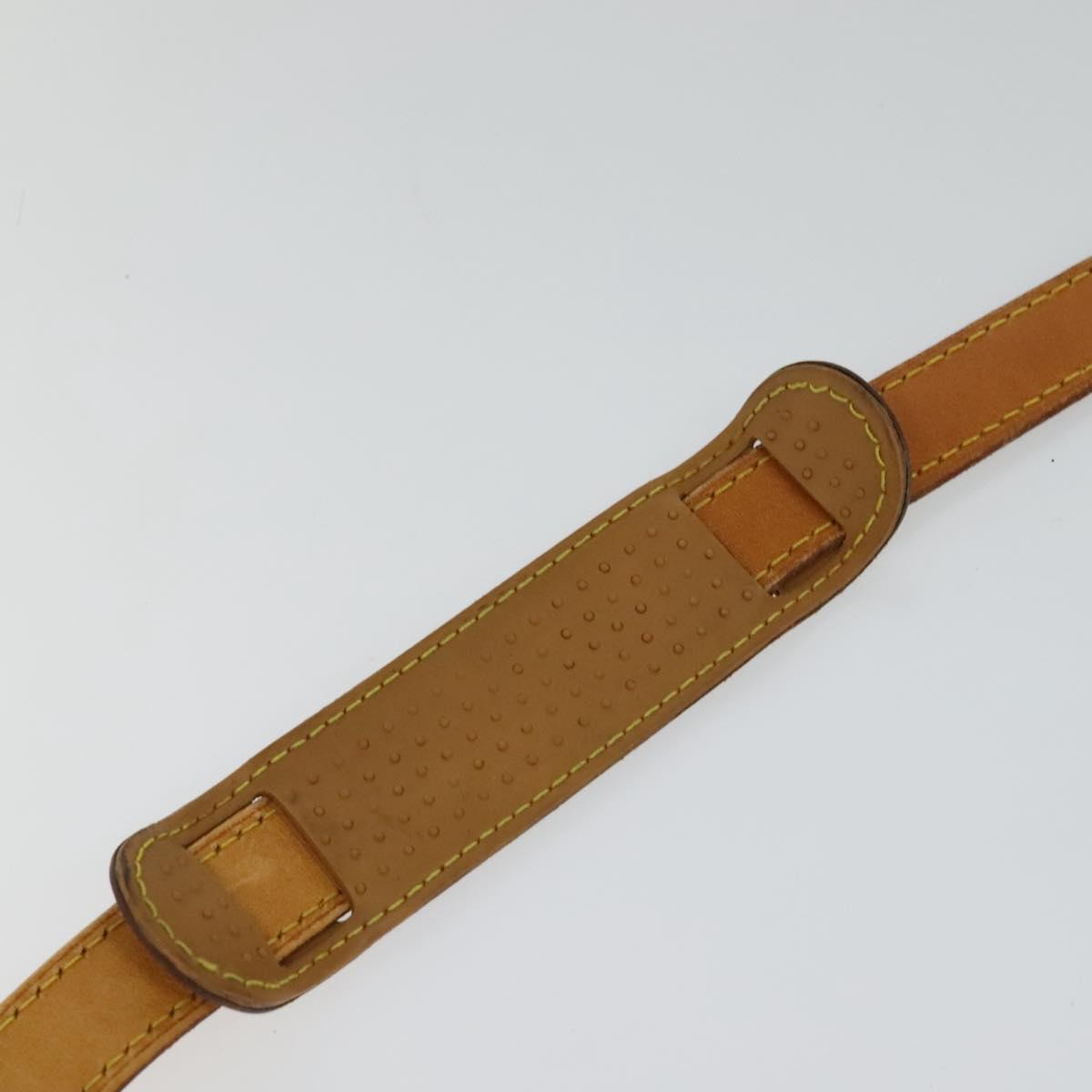 LOUIS VUITTON Adjustable Shoulder Strap Leather 36.6""-43.7"" Beige Auth 112950