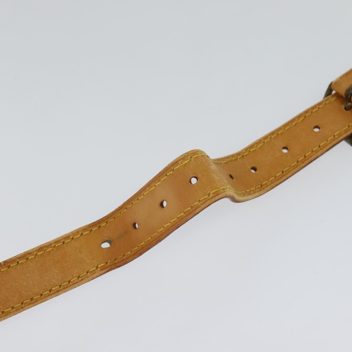 LOUIS VUITTON Adjustable Shoulder Strap Leather 36.6""-43.7"" Beige Auth 112950