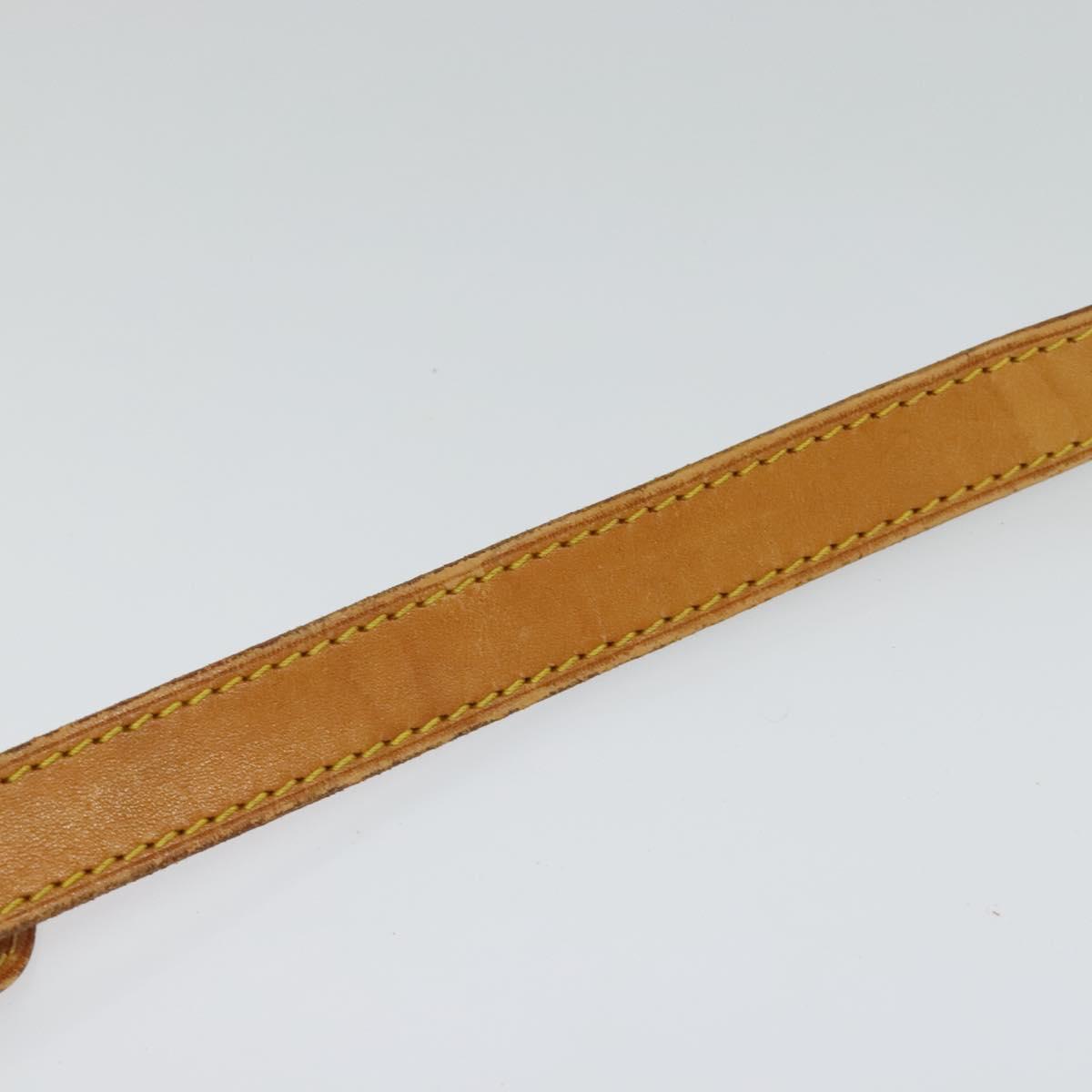 LOUIS VUITTON Adjustable Shoulder Strap Leather 36.6""-43.7"" Beige Auth 112950