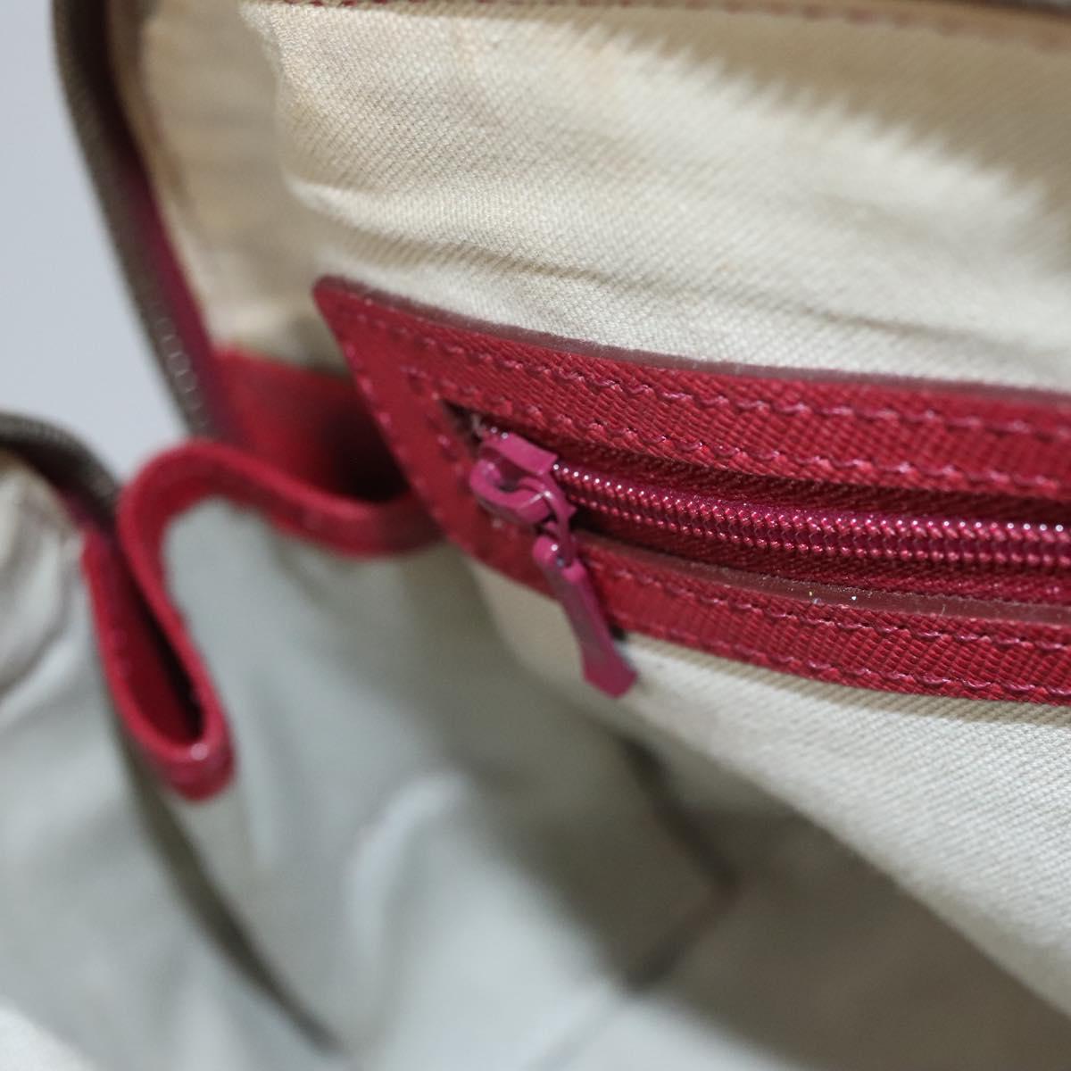 BURBERRY Nova Check Hand Bag Canvas Beige Auth 112951