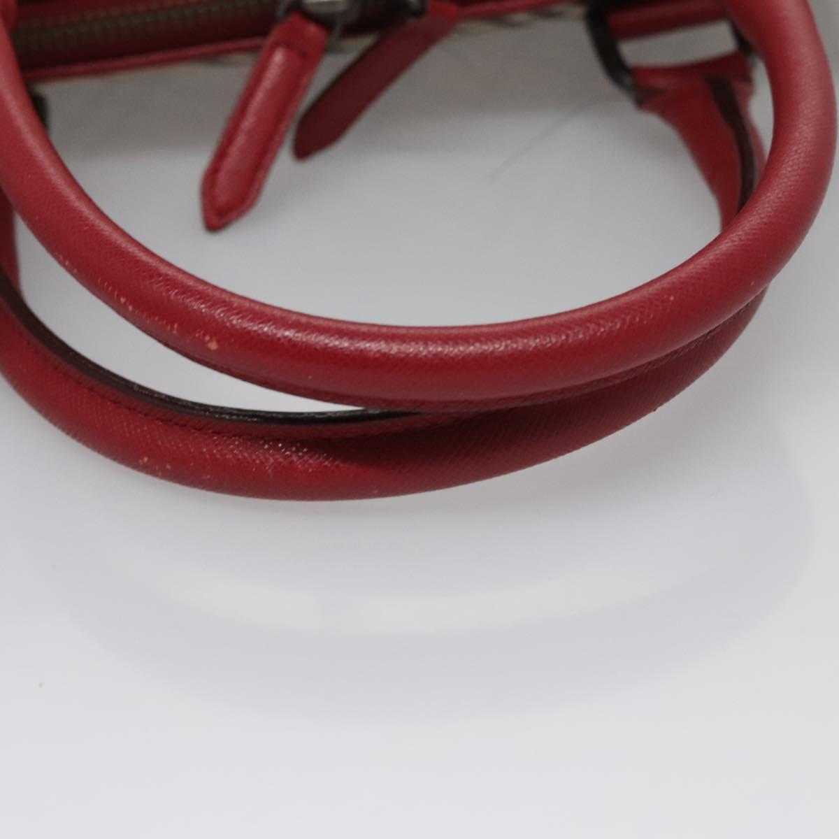 BURBERRY Nova Check Hand Bag Canvas Beige Auth 112951