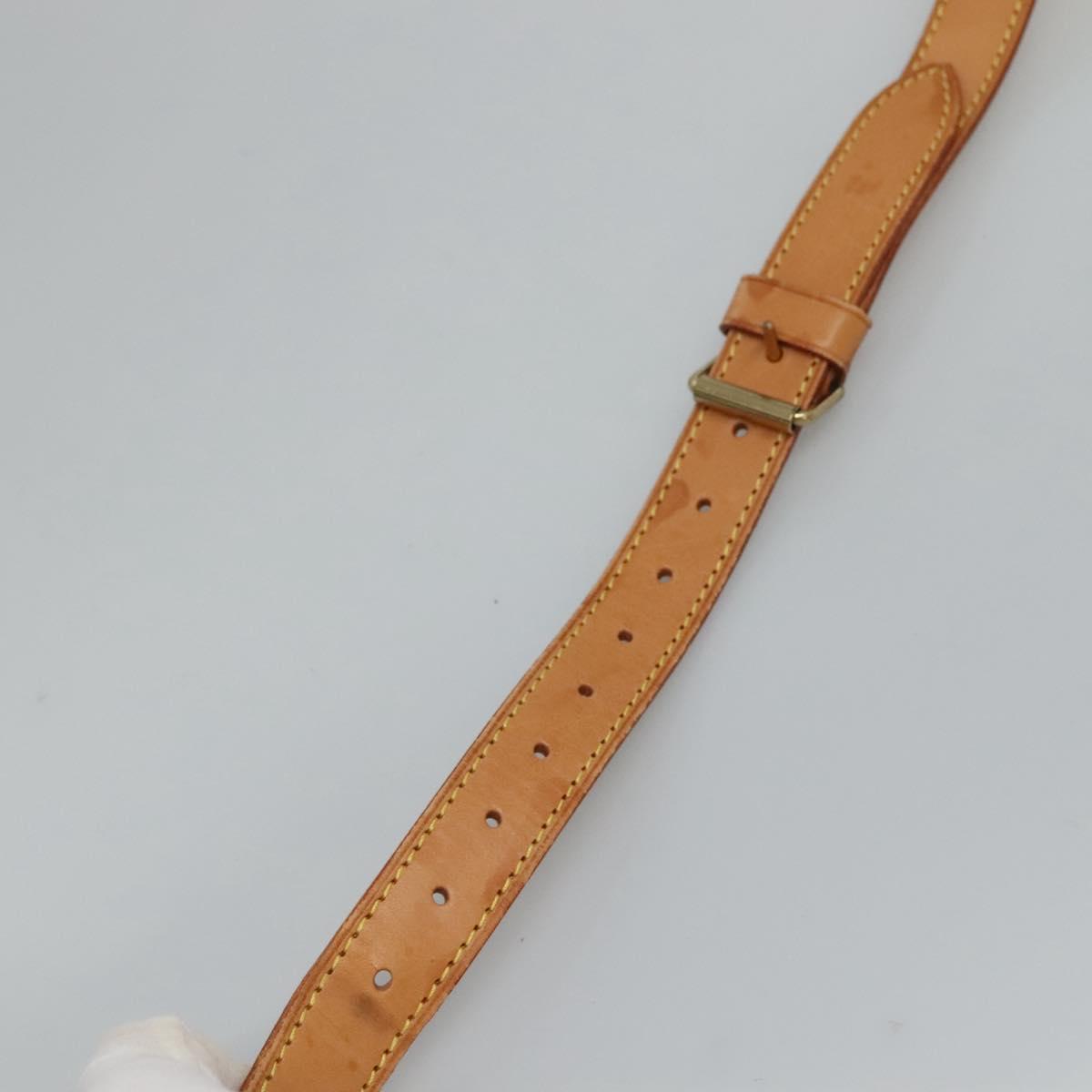 LOUIS VUITTON Adjustable Shoulder Strap Leather 36.2""""""""-43.3"""""""" Beige Auth 112956