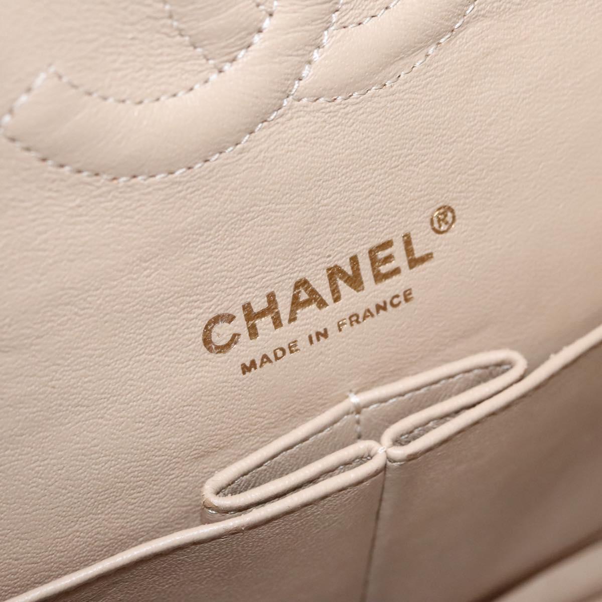 CHANEL Matelasse 25 Border Double Flap Chain Hand Cotton Red CC Auth 112984V