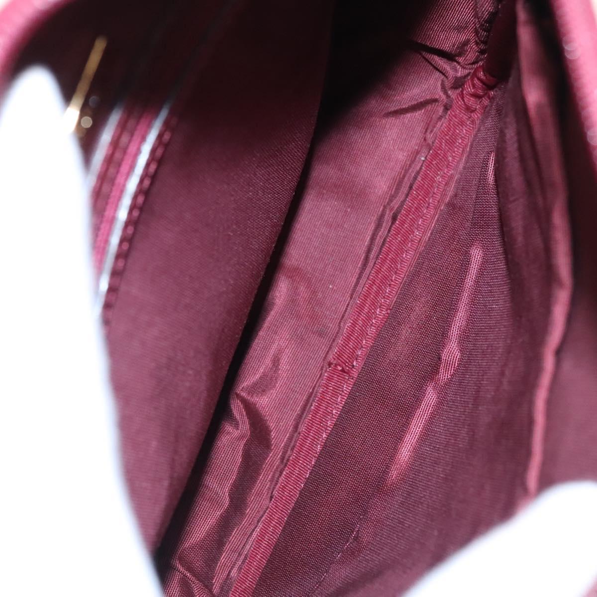 BURBERRY Nova Check Shoulder Bag Canvas Beige Red Auth 112999