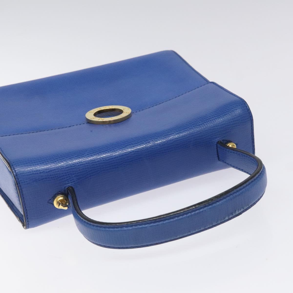 CELINE Hand Bag Leather 2way Blue Auth 113042V