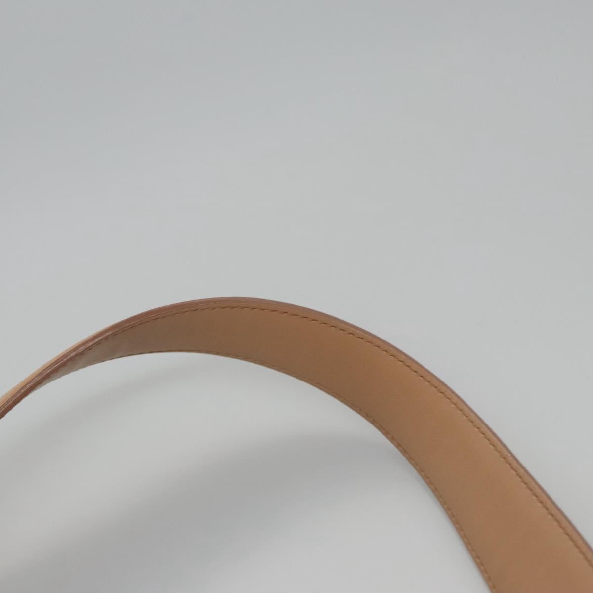 BVLGARI Chandra Shoulder Bag Canvas Beige Auth 113047