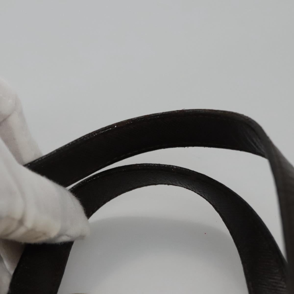 BURBERRY Nova Check Hand Bag Canvas Beige Auth 113053