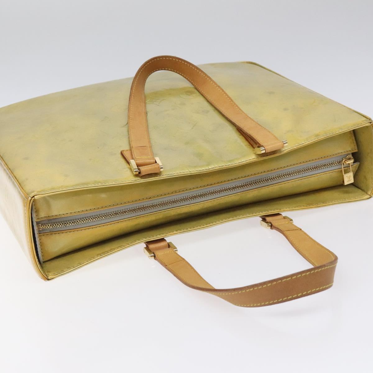 LOUIS VUITTON Monogram Vernis Columbus Tote Bag Gris M91028 LV Auth 113074
