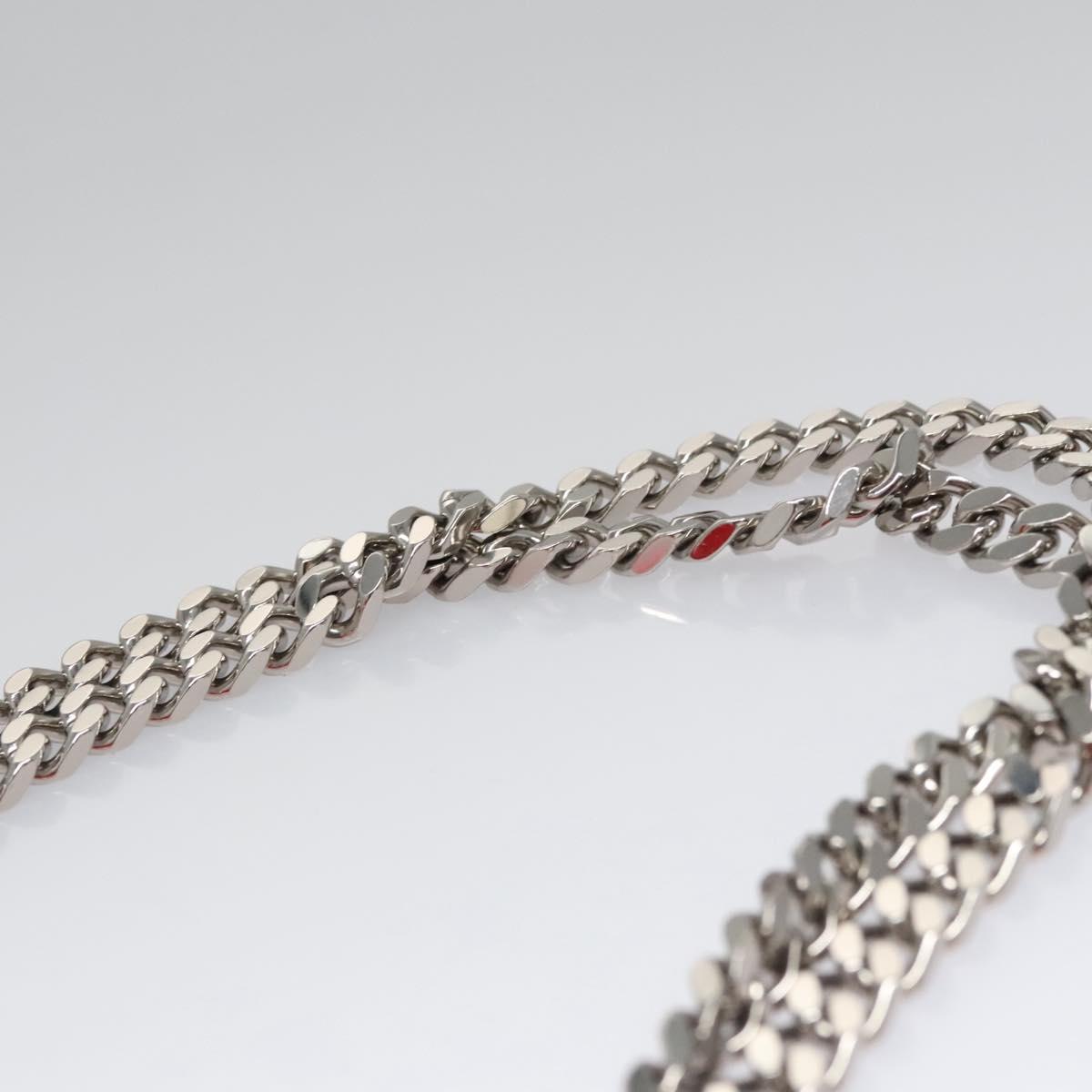 BURBERRY Chain Shoulder Bag pile Red Auth 113077V