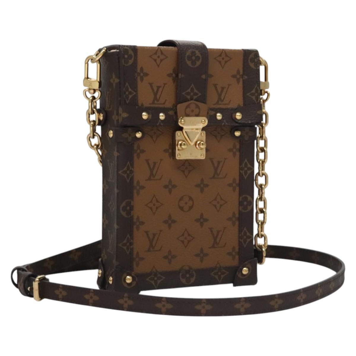 LOUIS VUITTON Reverse Pochette Trunk Vertical Shoulder Bag M67873 Auth 113104A