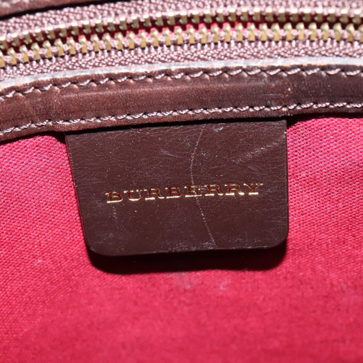 BURBERRY Nova Check Shoulder Bag Canvas Beige Auth 113146