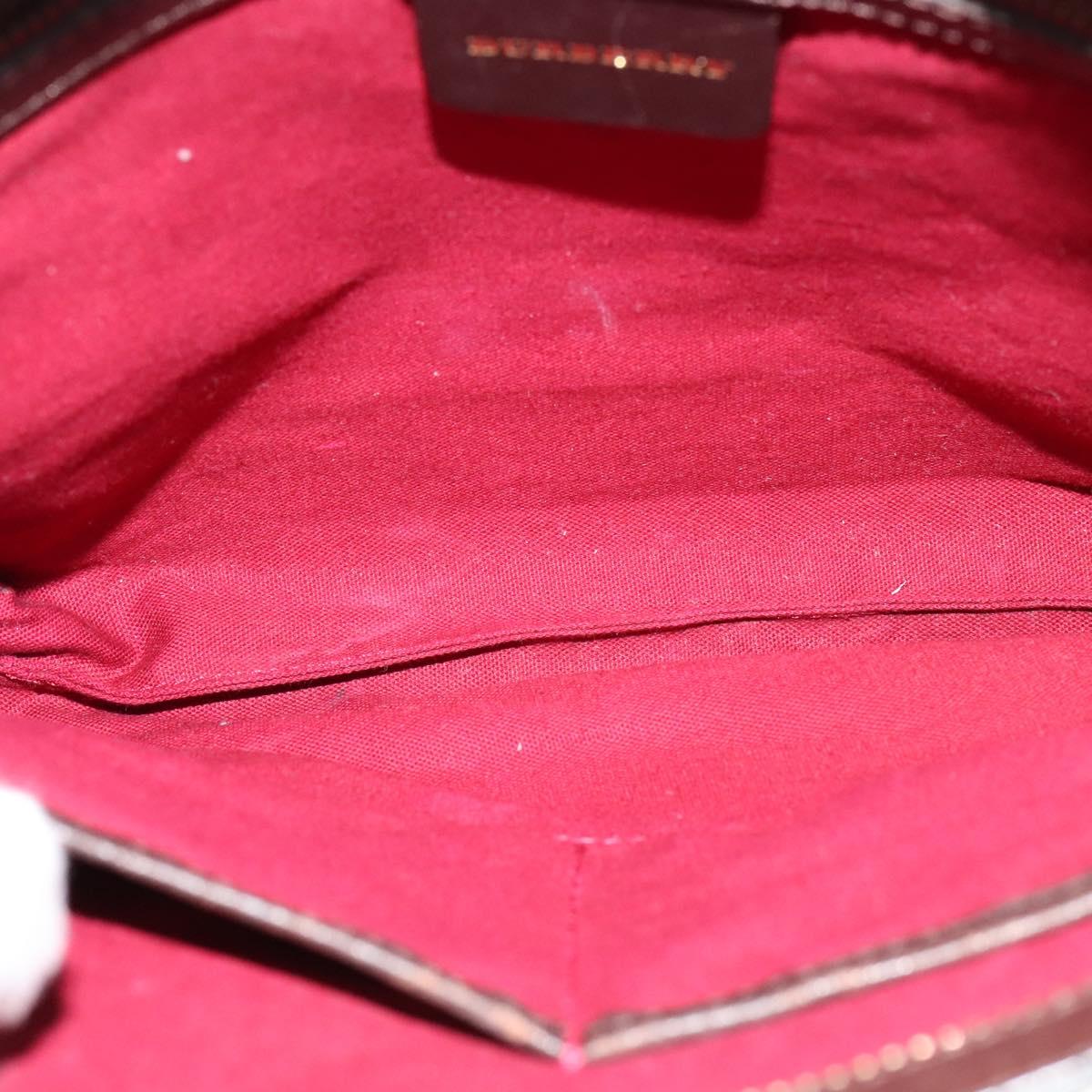 BURBERRY Nova Check Shoulder Bag Canvas Beige Auth 113146