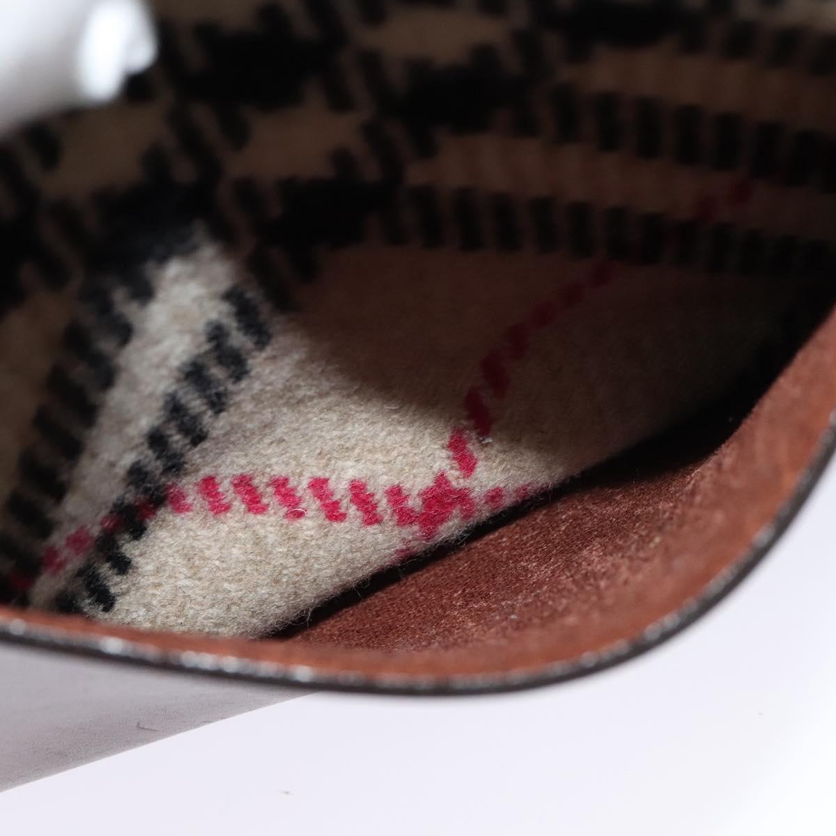 BURBERRY Nova Check Shoulder Bag Canvas Beige Auth 113146