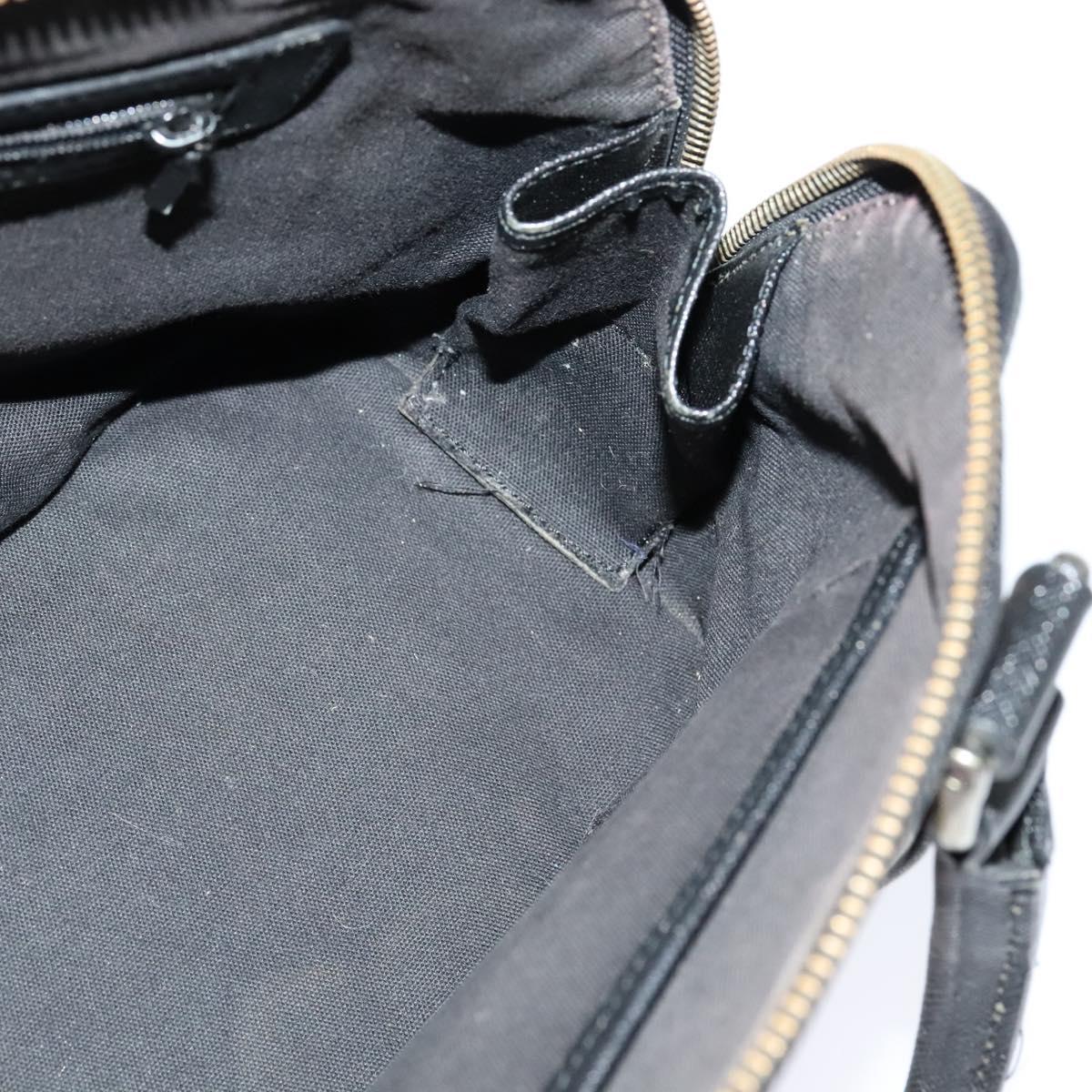 BURBERRY Nova Check Hand Bag Canvas Beige Black Auth 113152