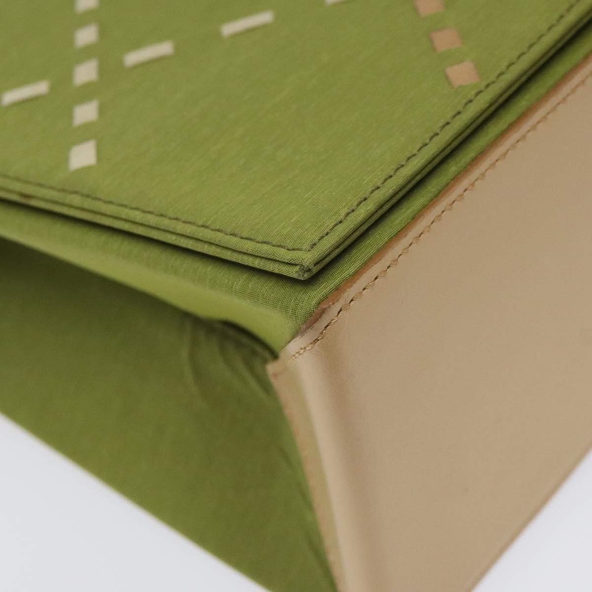 BURBERRY Nova Check Shoulder Bag Canvas Green Auth 113160