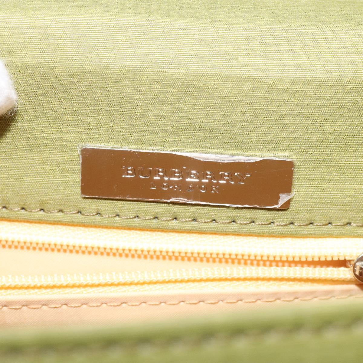 BURBERRY Nova Check Shoulder Bag Canvas Green Auth 113160