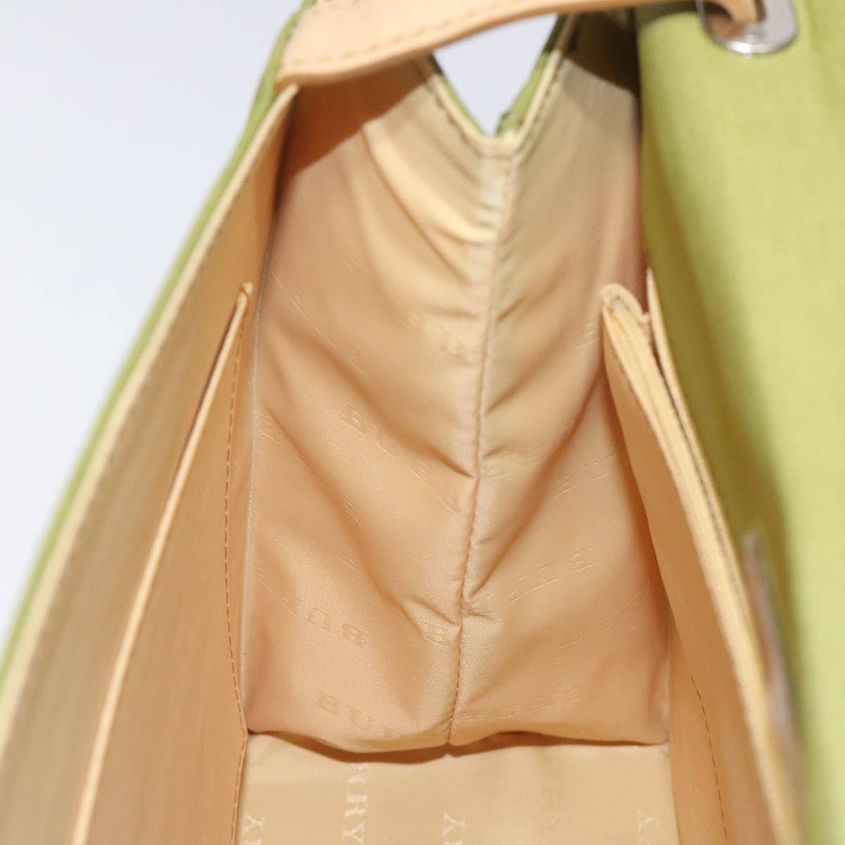 BURBERRY Nova Check Shoulder Bag Canvas Green Auth 113160