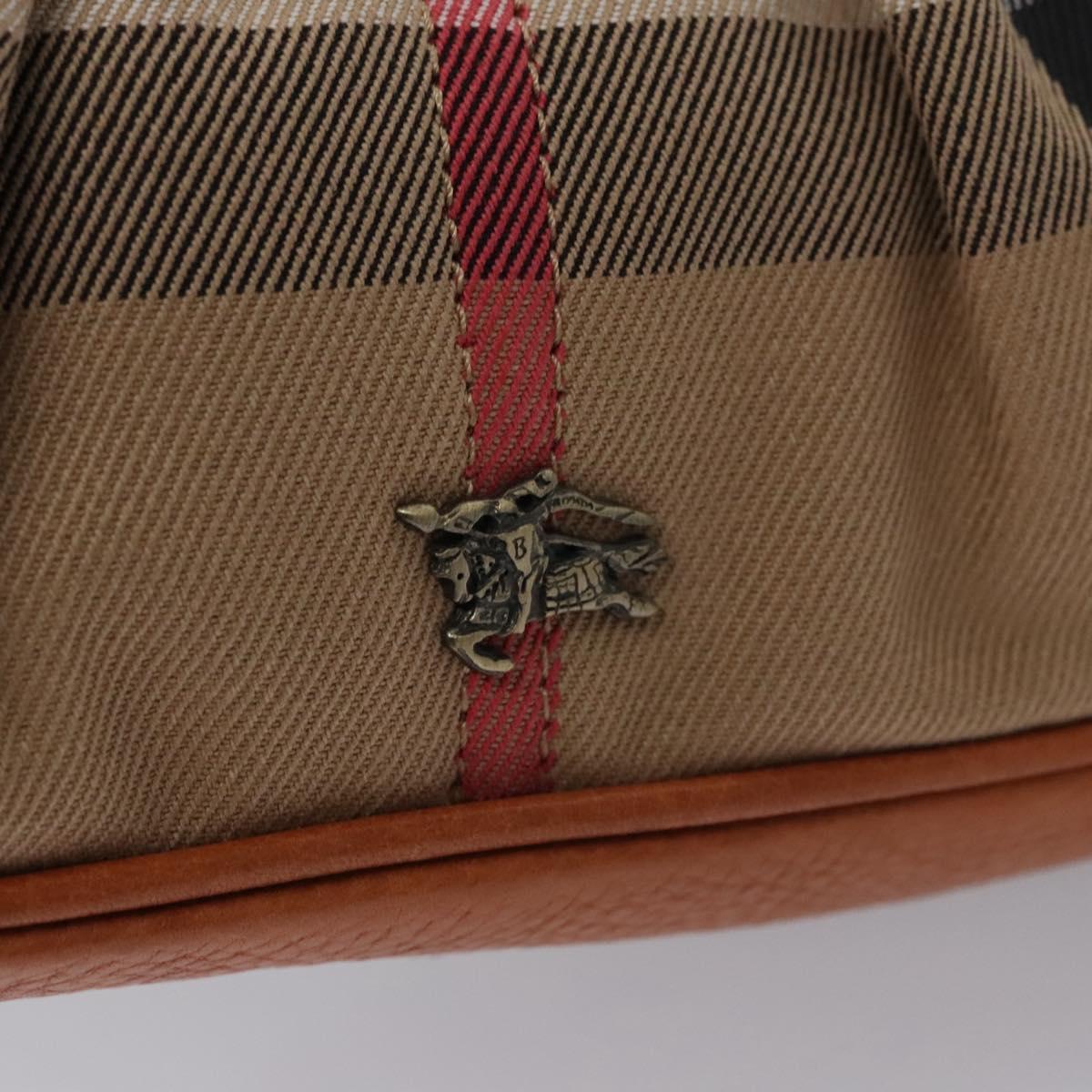 BURBERRY Nova Check Shoulder Bag Canvas Beige Brown Auth 113178