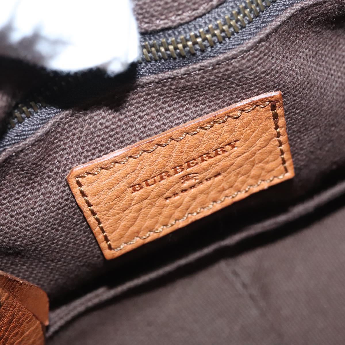 BURBERRY Nova Check Shoulder Bag Canvas Beige Brown Auth 113178