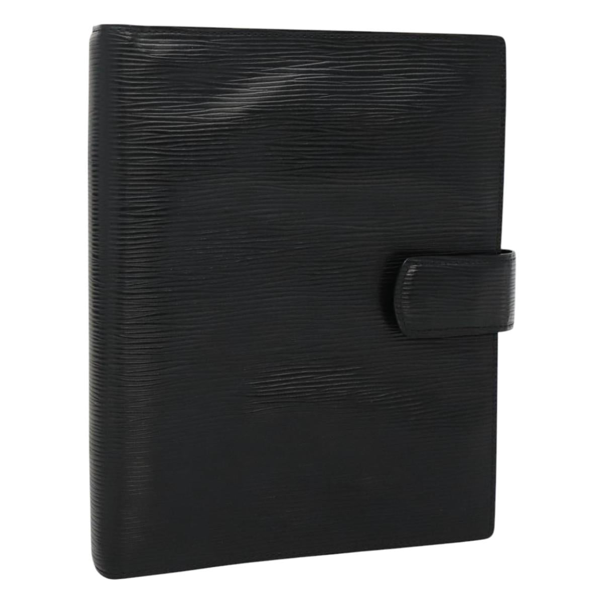 LOUIS VUITTON Epi Agenda GM Day Planner Cover Black R20212 LV Auth 113188