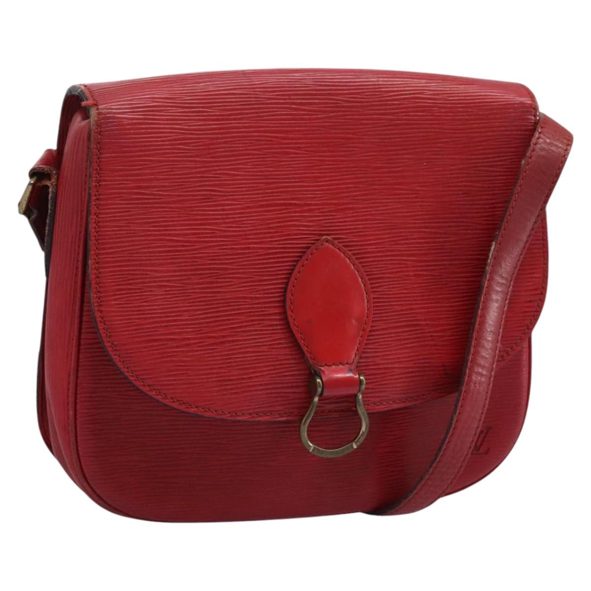 LOUIS VUITTON Epi Saint Cloud GM Shoulder Bag Red M52197 LV Auth 113258