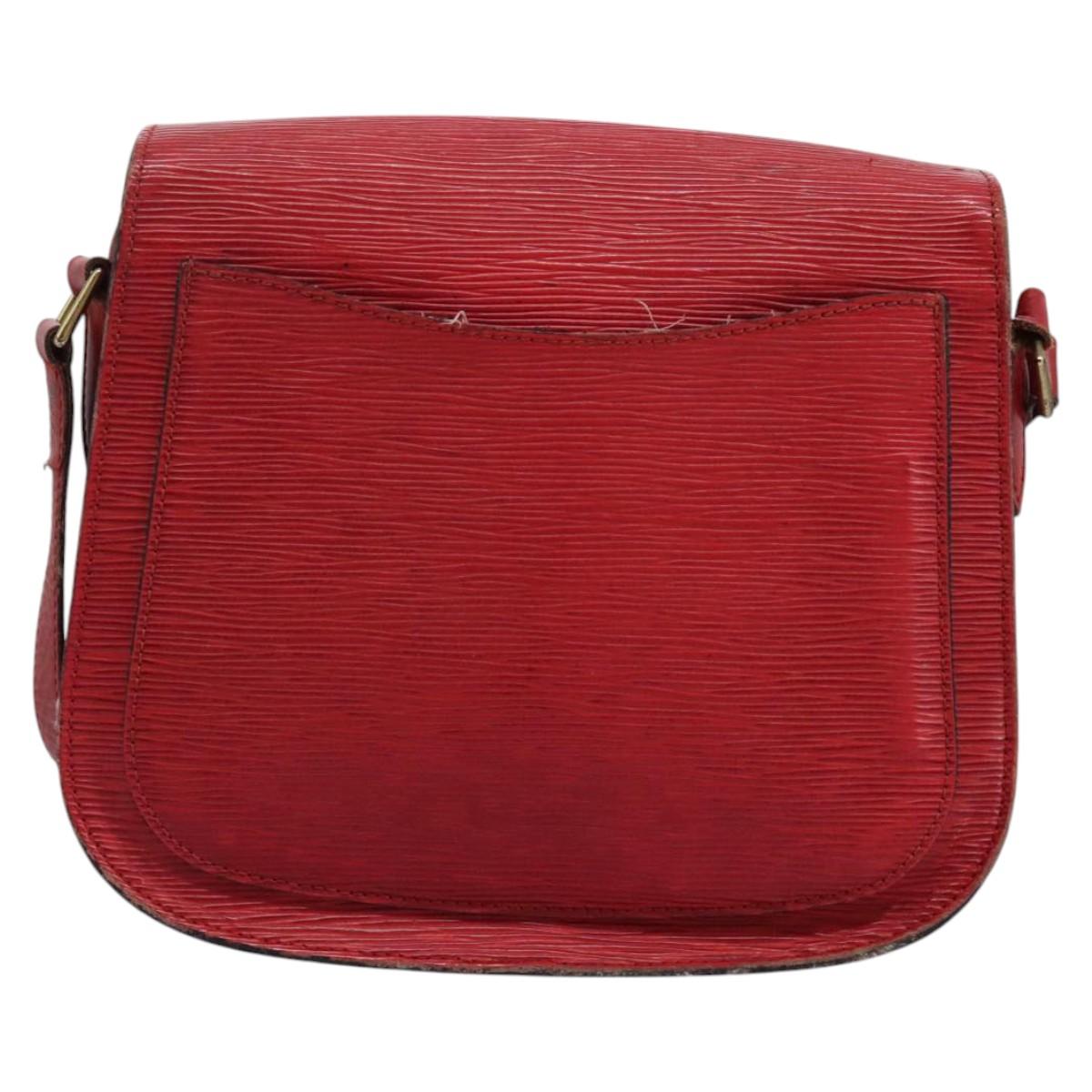 LOUIS VUITTON Epi Saint Cloud GM Shoulder Bag Red M52197 LV Auth 113258