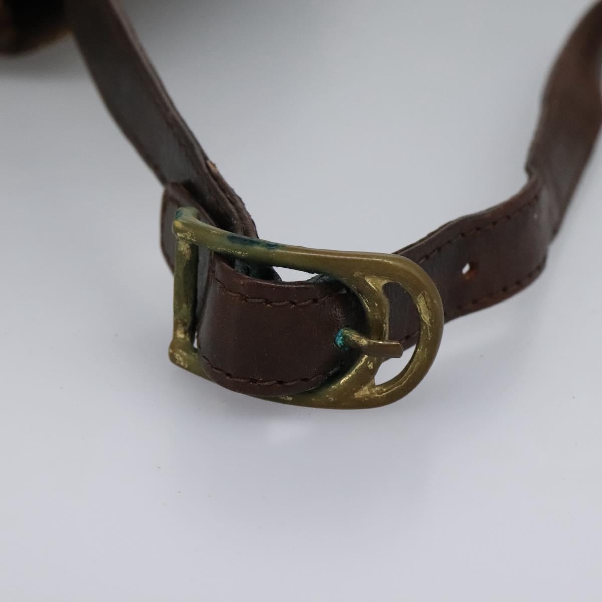 CELINE C Macadam Canvas Shoulder Bag Beige Brown Auth 113310