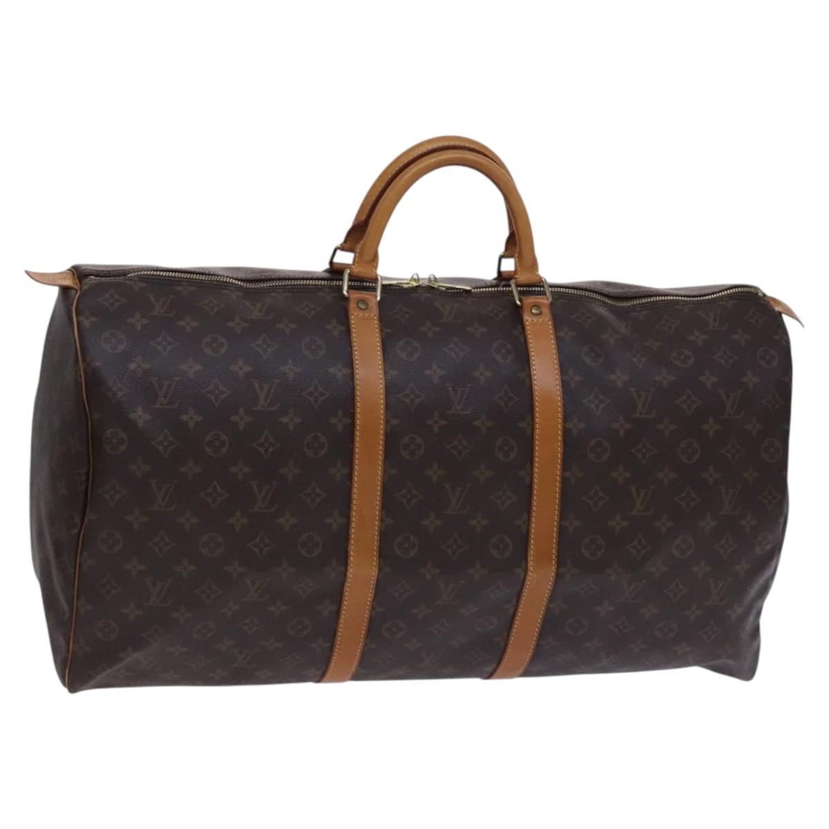 LOUIS VUITTON Monogram Keepall 60 Boston Bag M41422 LV Auth 113320