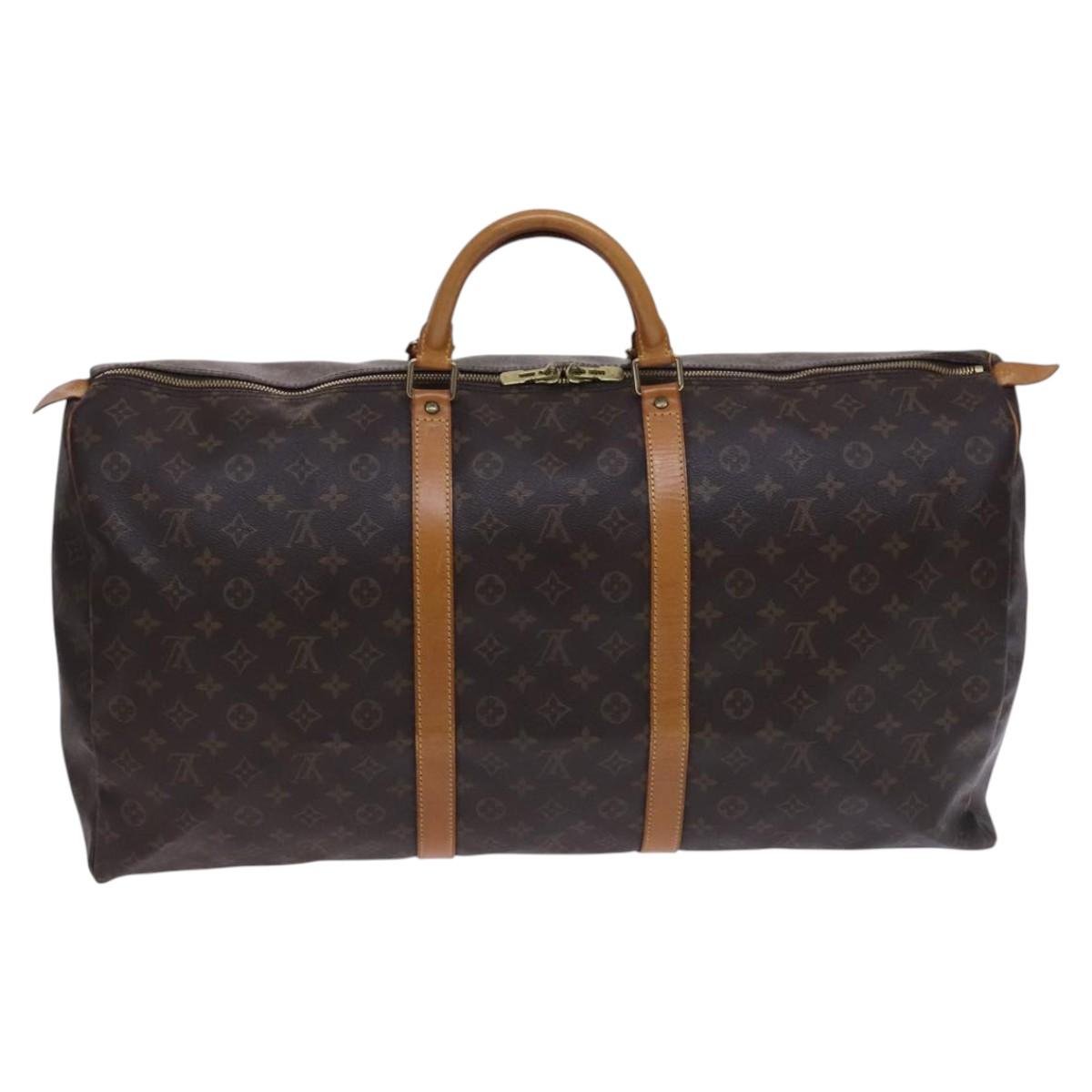 LOUIS VUITTON Monogram Keepall 60 Boston Bag M41422 LV Auth 113320