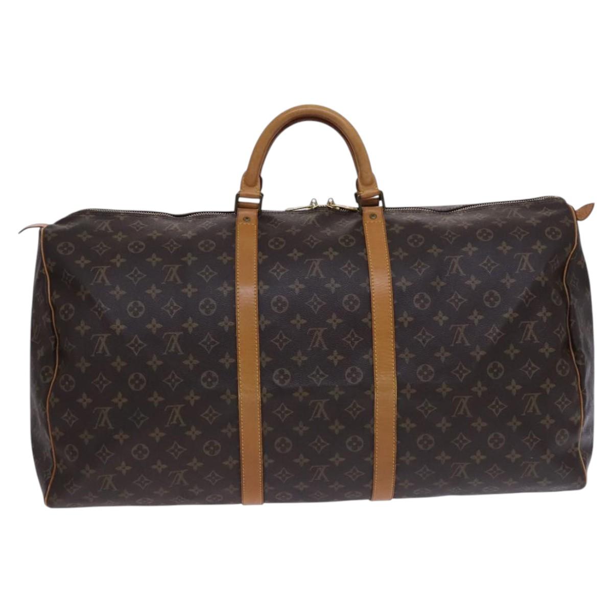 LOUIS VUITTON Monogram Keepall 60 Boston Bag M41422 LV Auth 113321