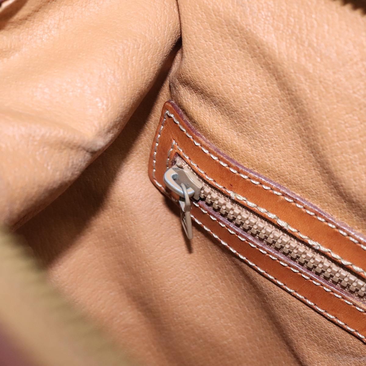 CELINE Macadam Canvas Shoulder Bag PVC Leather Brown Auth 113333