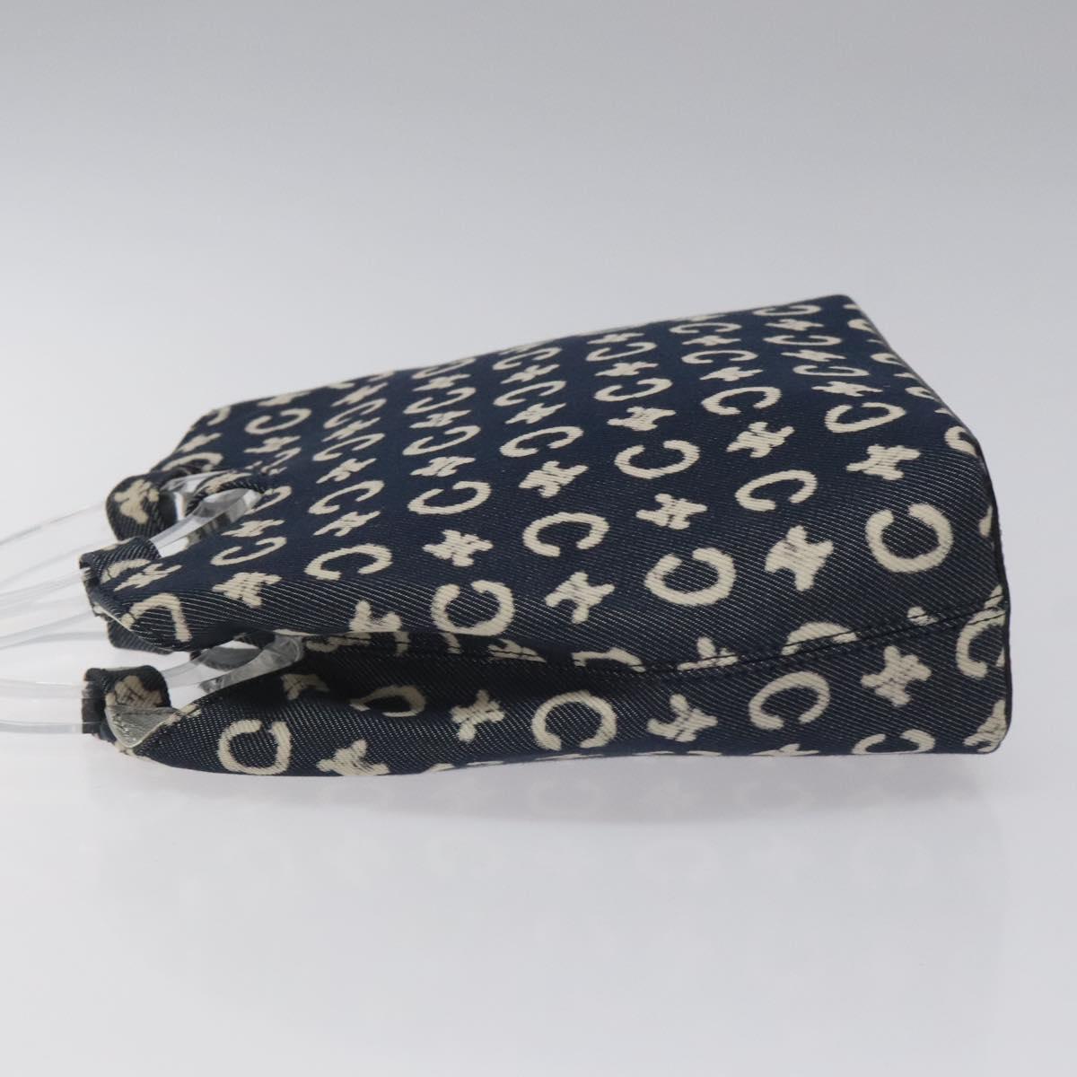 CELINE C Macadam Canvas Hand Bag Navy Auth 113334V