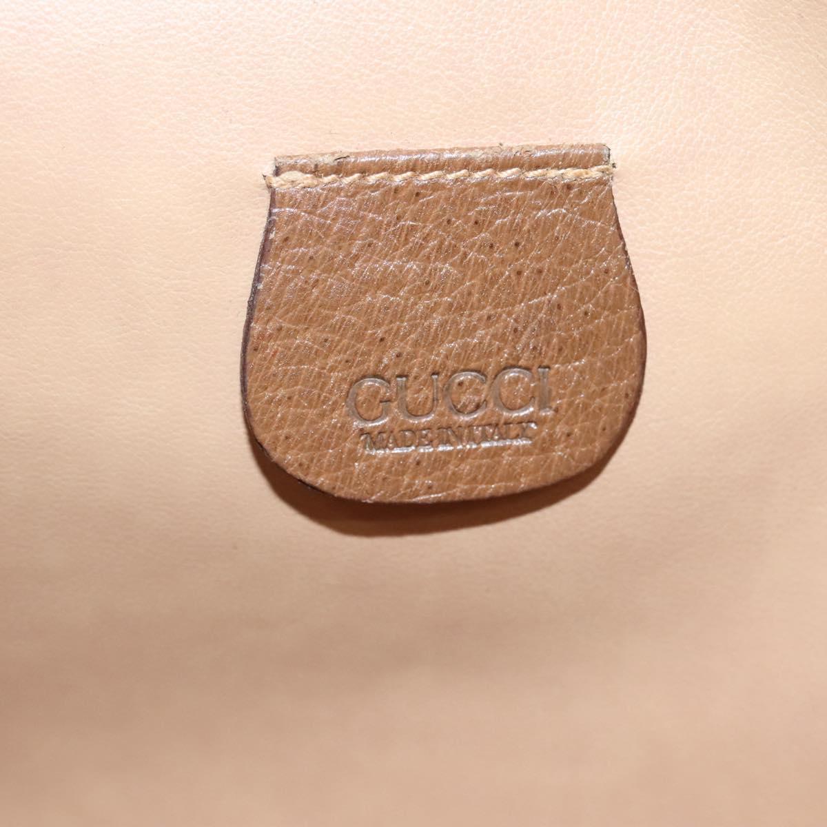 GUCCI GG Supreme Web Sherry Line Clutch Bag PVC Beige Gold 014 122 Auth 113335