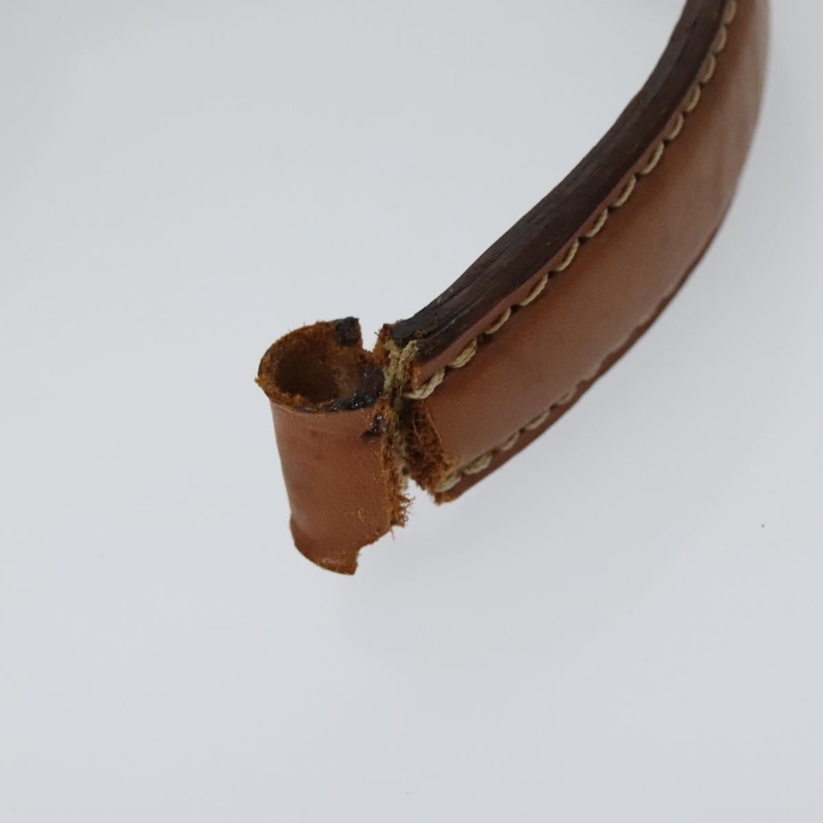 CELINE Macadam Canvas Business Bag PVC Leather Brown Gold Auth 113439