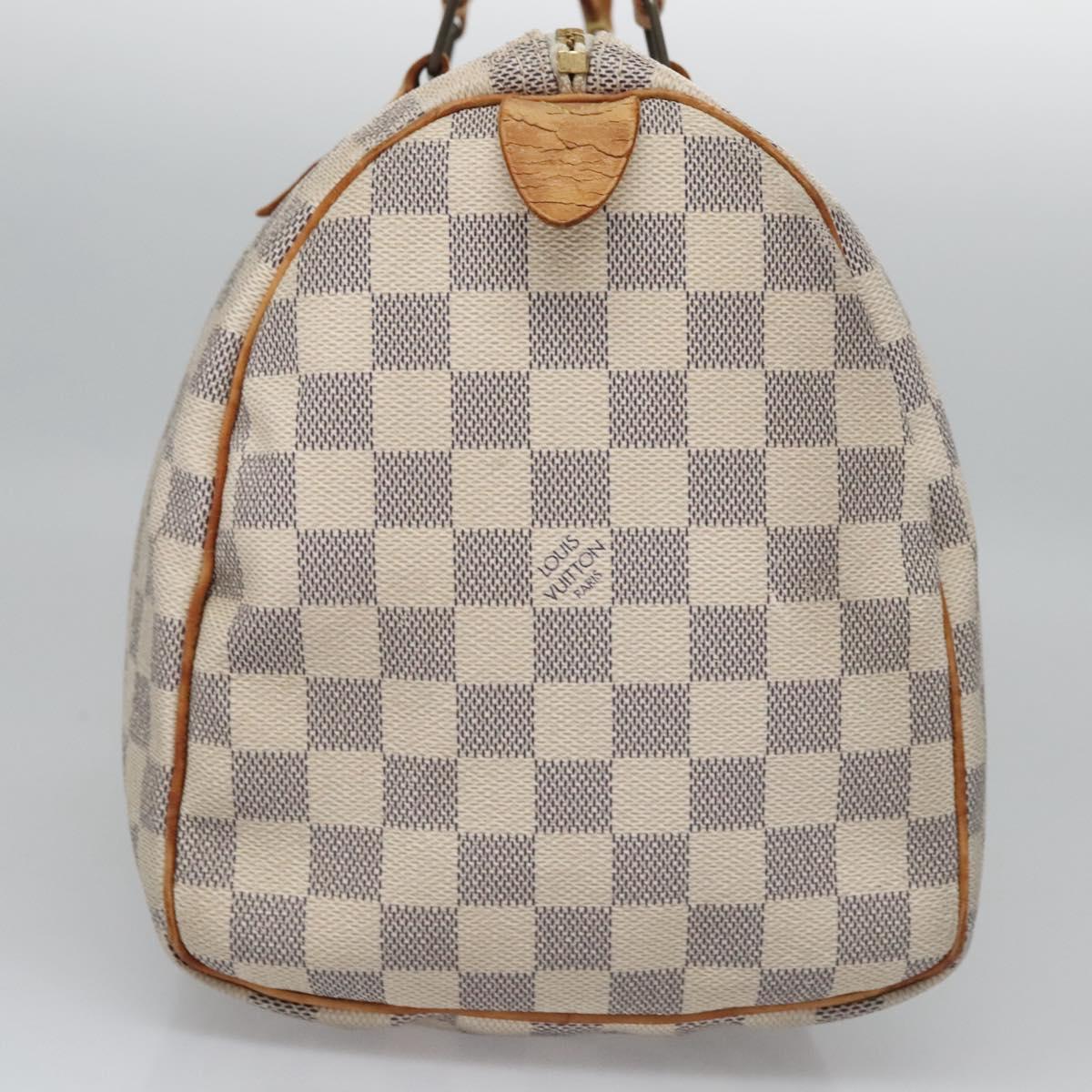 LOUIS VUITTON Damier Azur Speedy 30 Hand Bag N41533 LV Auth 113463