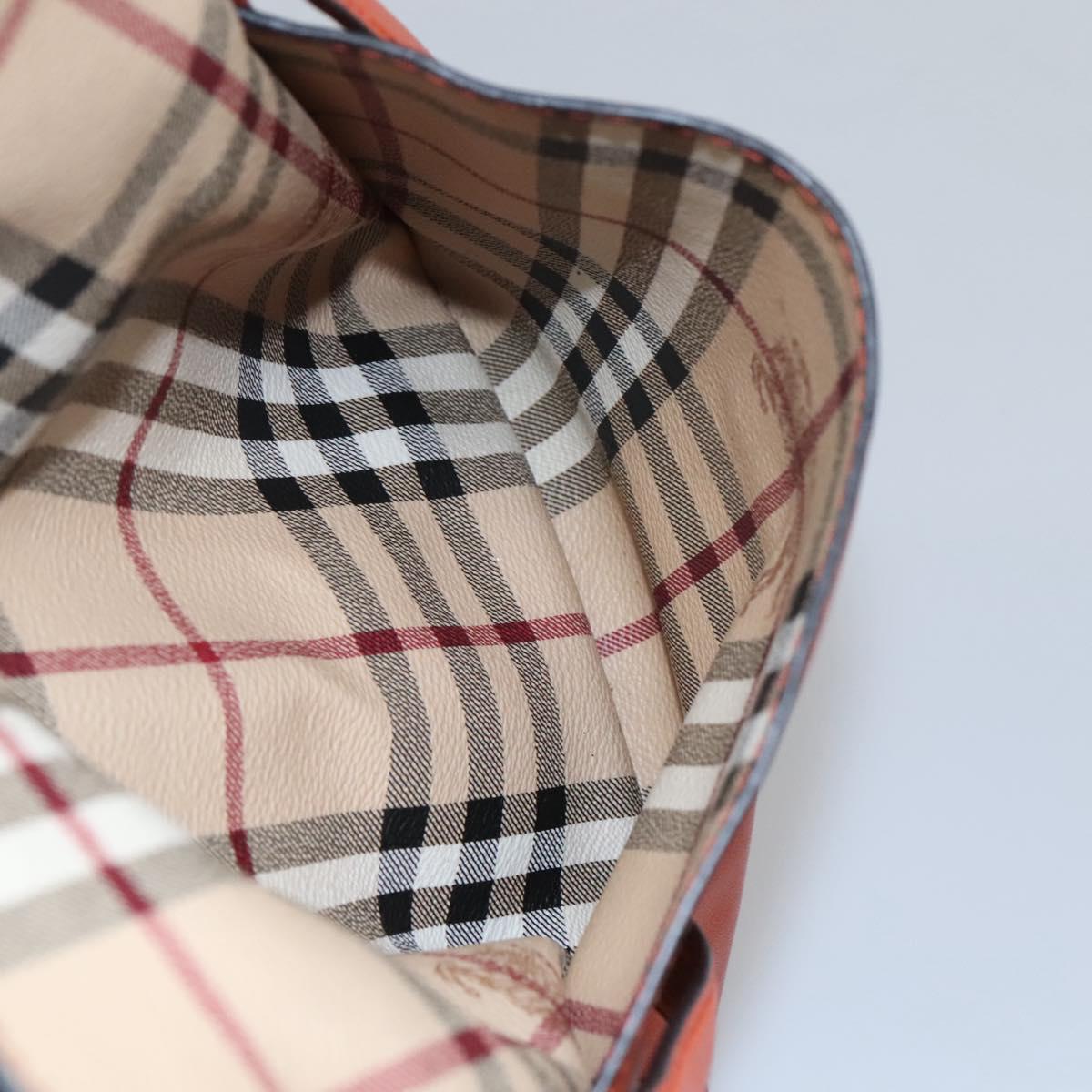 BURBERRY Nova Check Tote Bag PVC Beige Auth 113501