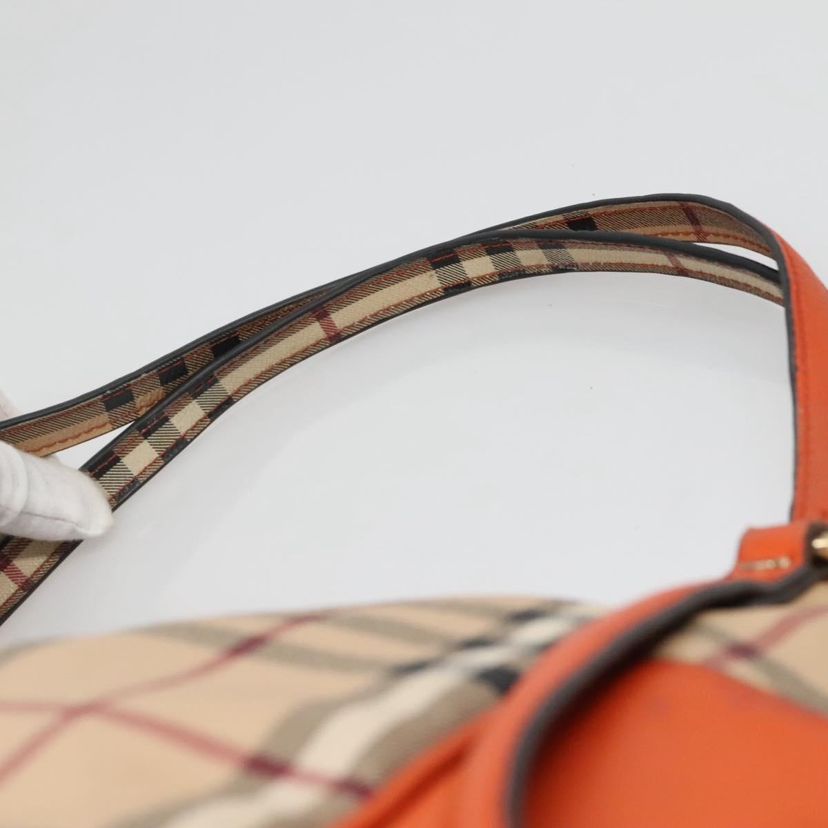 BURBERRY Nova Check Tote Bag PVC Beige Auth 113501