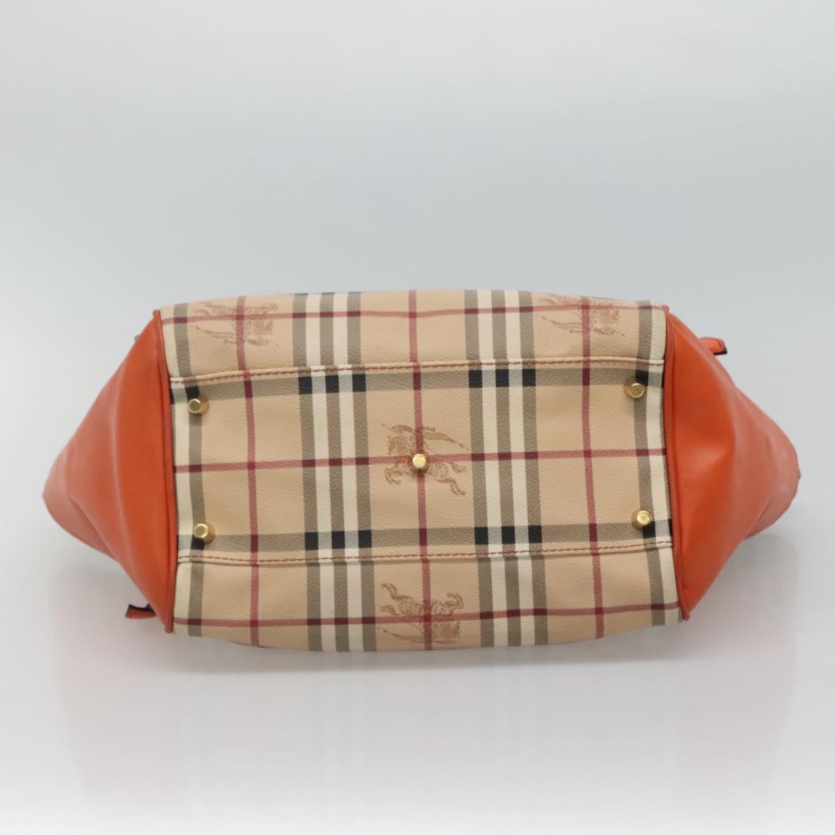 BURBERRY Nova Check Tote Bag PVC Beige Auth 113501