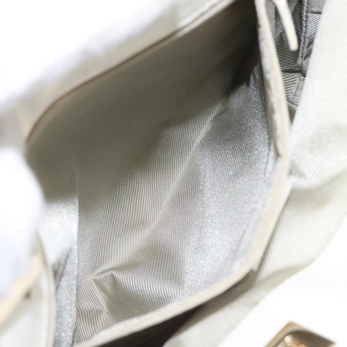 GUCCI GG Canvas Tote Bag Light Blue Gold 002 1099 Auth 113505