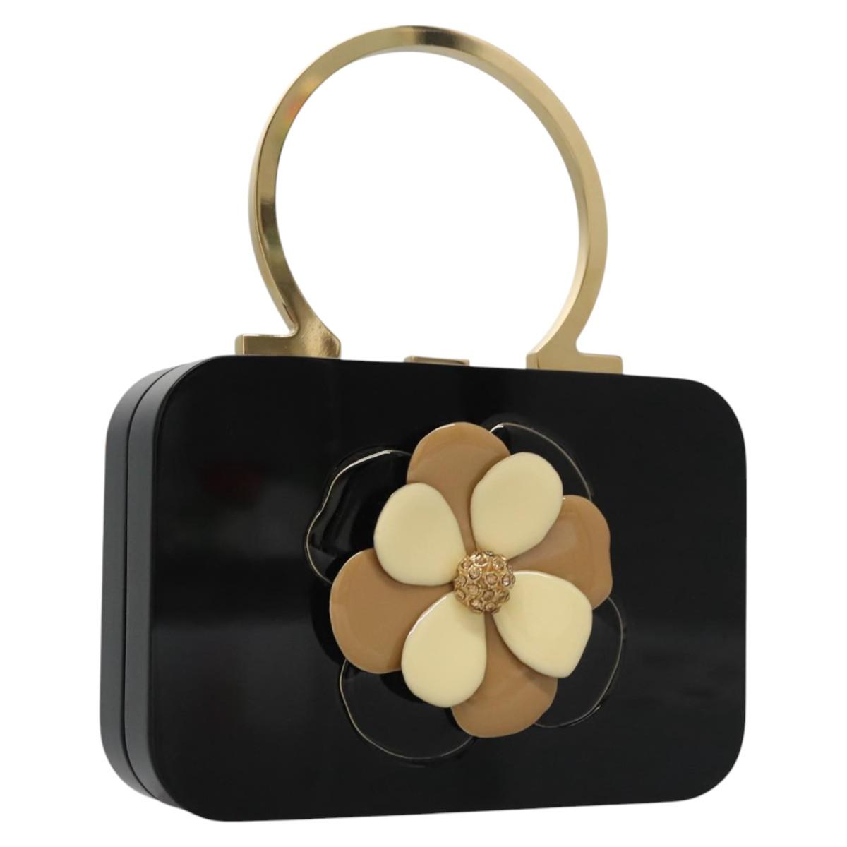 Salvatore Ferragamo Hand Bag plastic Black Auth 113518S