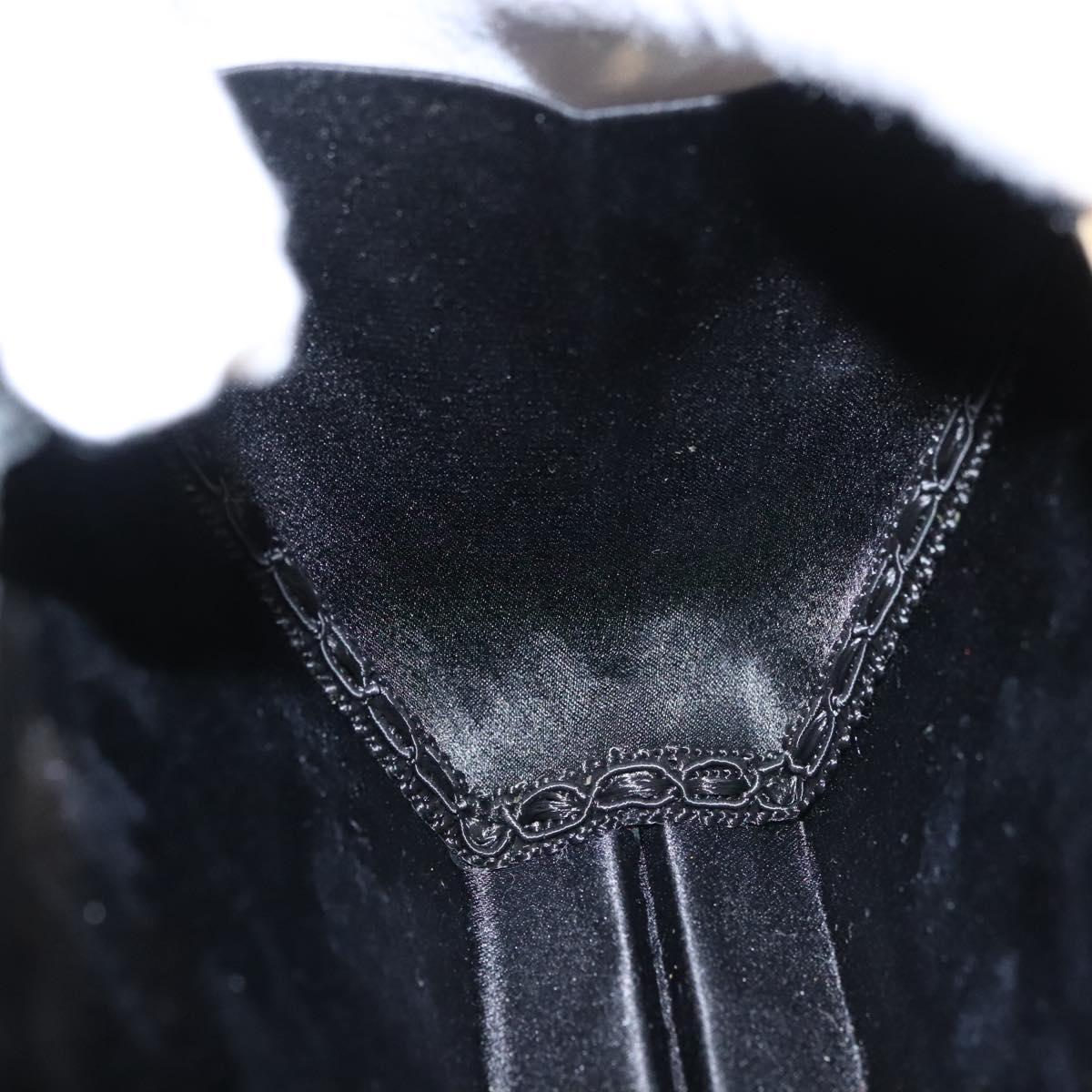 Salvatore Ferragamo Hand Bag plastic Black Auth 113518S